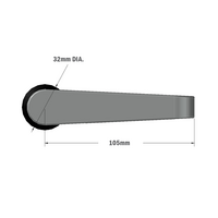 50-010-8 MODULAR SOLUTIONS PART 1/4 TURN L-HANDLE W/ EGRESS SAFETY HANDLE